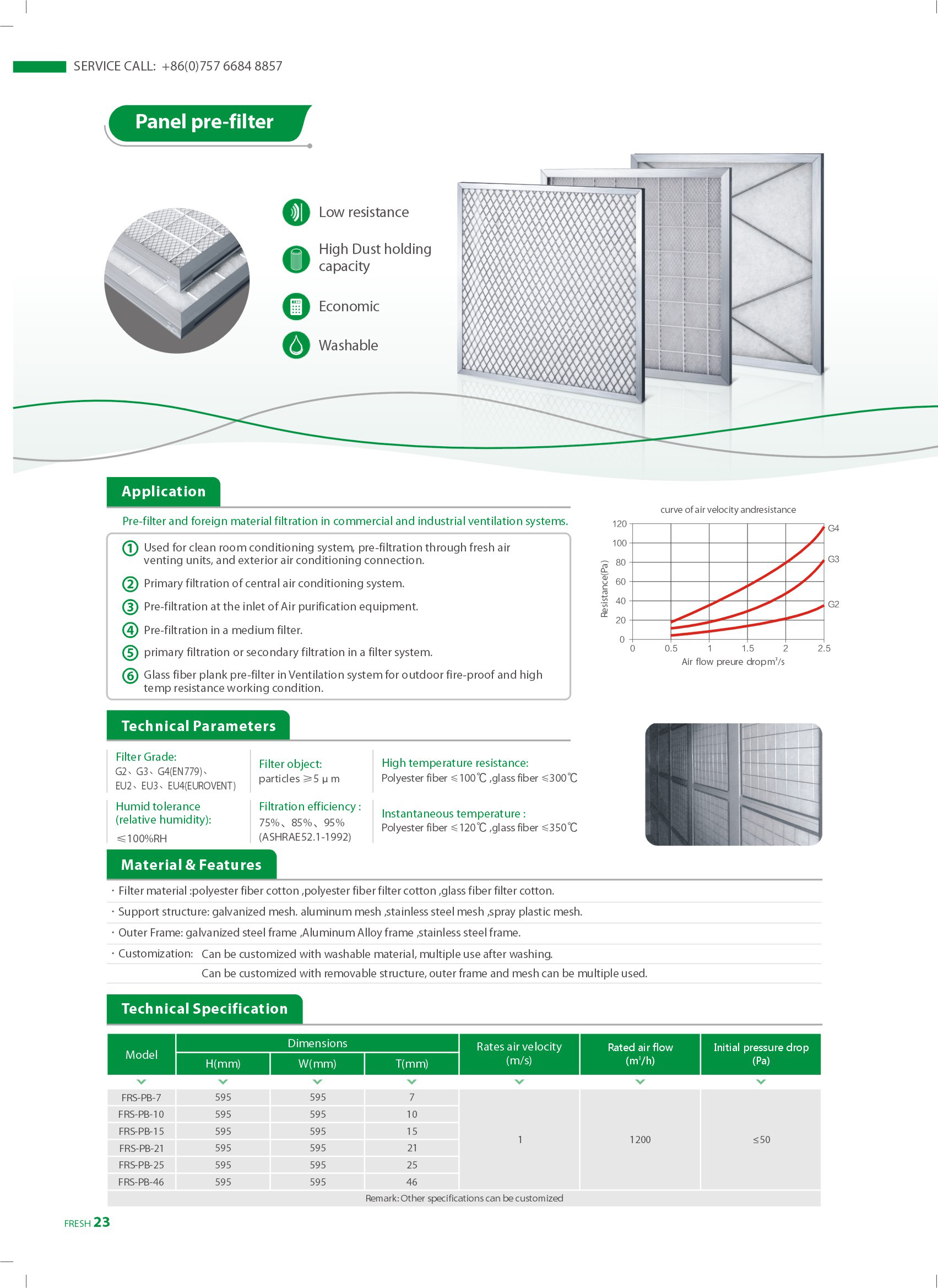 17-панельный предварительный фильтр